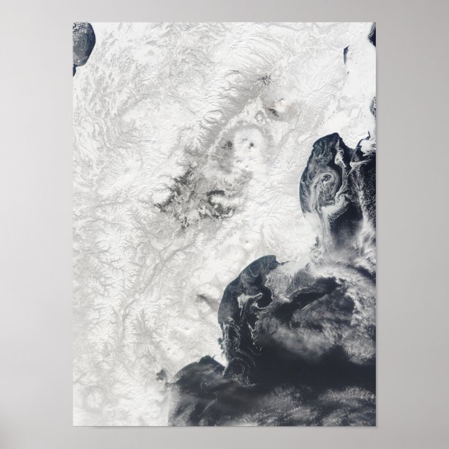 Poster Volcans dans la péninsule centrale du Kamchatka (Devant)