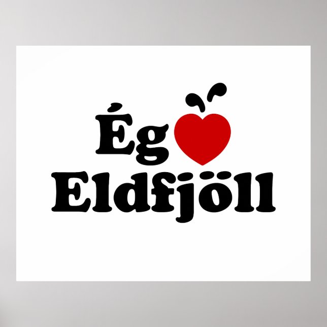 Poster Volcans I Heart (Love) [Ég Elska Eldfjöll] (Devant)