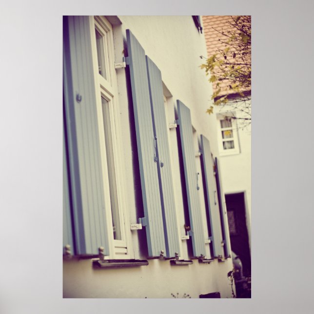 Poster Volets bleus (Devant)