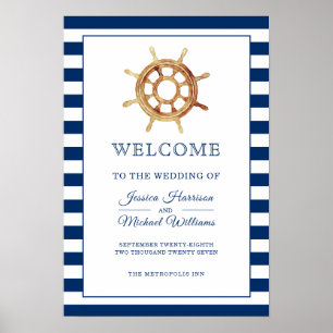 Poster Volets de direction de la marine nautique Bienvenu
