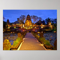 Poster voll (24"x18") Cafe Lotus Temple Ubud Bali