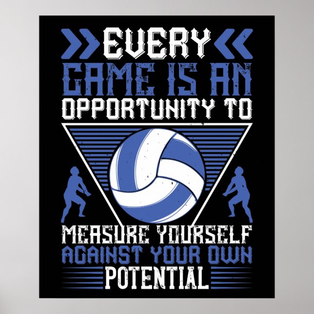 Poster Volley-ball - Chaque Jeu Est Une Opportunité (Devant)