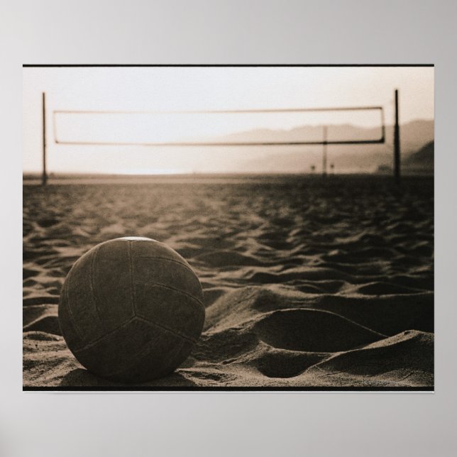 Poster Volley-ball dans le sable (Devant)