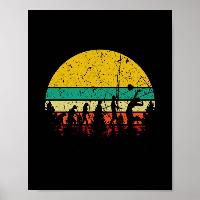 Poster Volley-ball Evolution Retro (Devant)