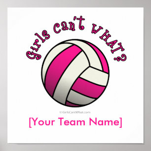 Poster Volley-ball rose