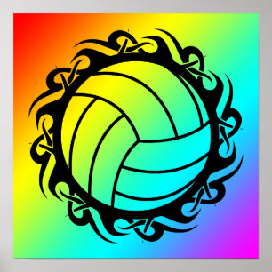 Poster volley-ball tribal