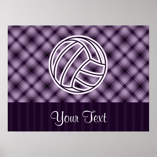 Poster Volley-ball violet (Devant)