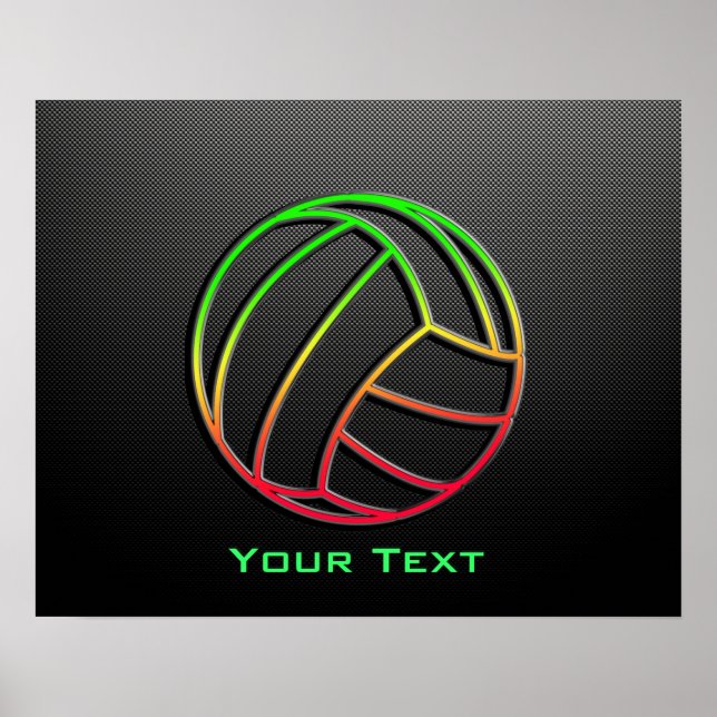 Poster Volley coloré (Devant)