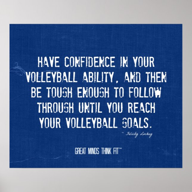 Poster Volleyball 017 - Couleurs Denim (Devant)