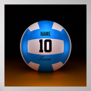 Poster Volleyball bleu