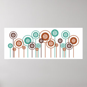 Poster Volleyball Daisies