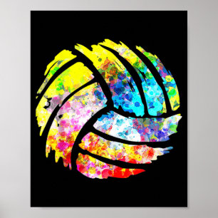 Poster Volleyball Fun cadeaux pour papa maman joueur coac