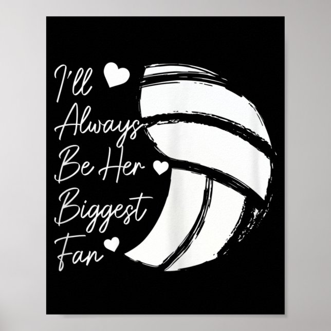 Poster Volleyball Maman Sa Plus Grande Fan Volleyball Fil (Devant)