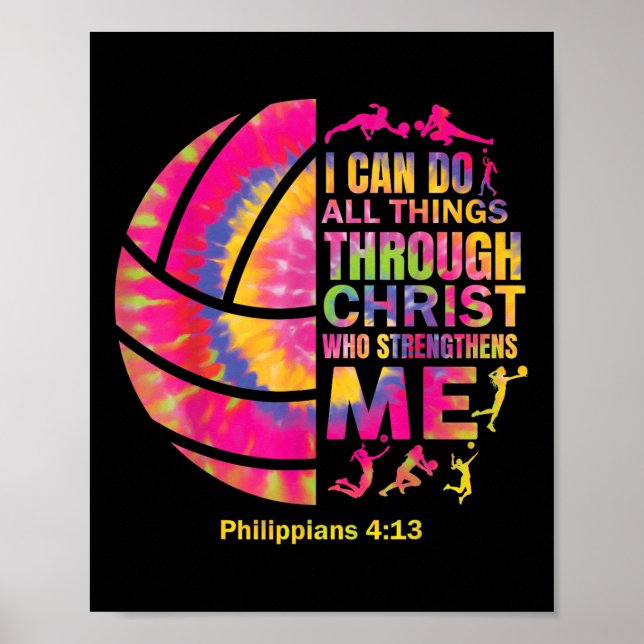 Poster Volleyball T Chemise Ado Filles Femmes Christian C (Devant)