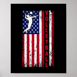 Poster Volleyball USA Patriotique