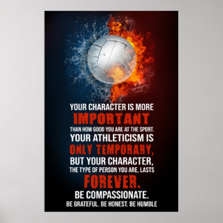 Poster volleyball Votre personnage est plus important