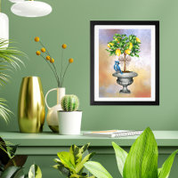 Poster von gepottetem Zitronenbaum