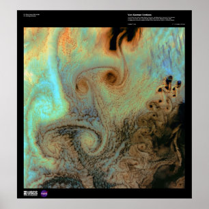Poster Von Karman Vortices Pacifique du nord