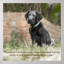 Poster von Labrador Puppy mit inspirierendem Zitat