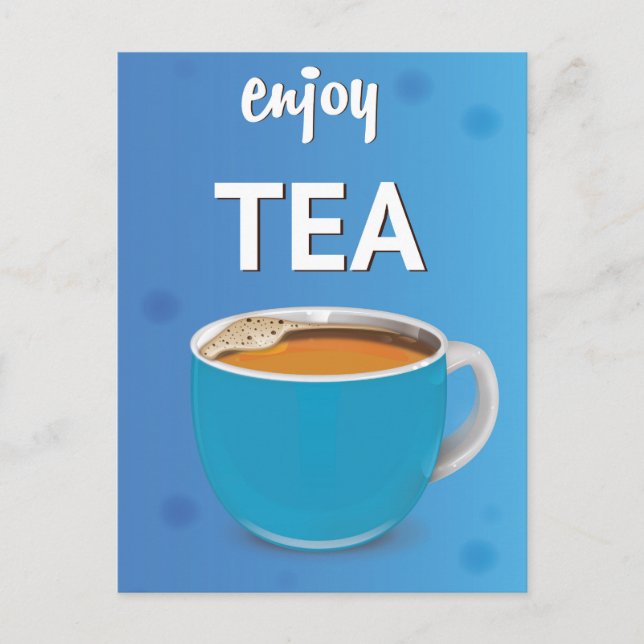 Poster von Tea Vintage Postkarte (Vorderseite)