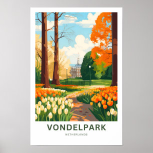 Poster Vondelpark Pays-Bas Travel Print