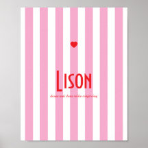 Poster Vorname Riviera Rose