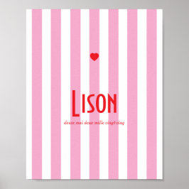 Poster Vorname Riviera Rose