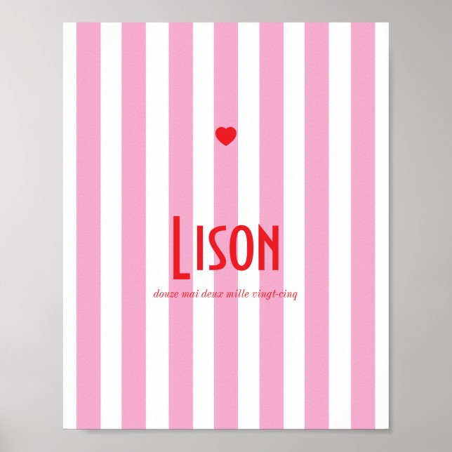 Poster Vorname Riviera Rose (Vorne)