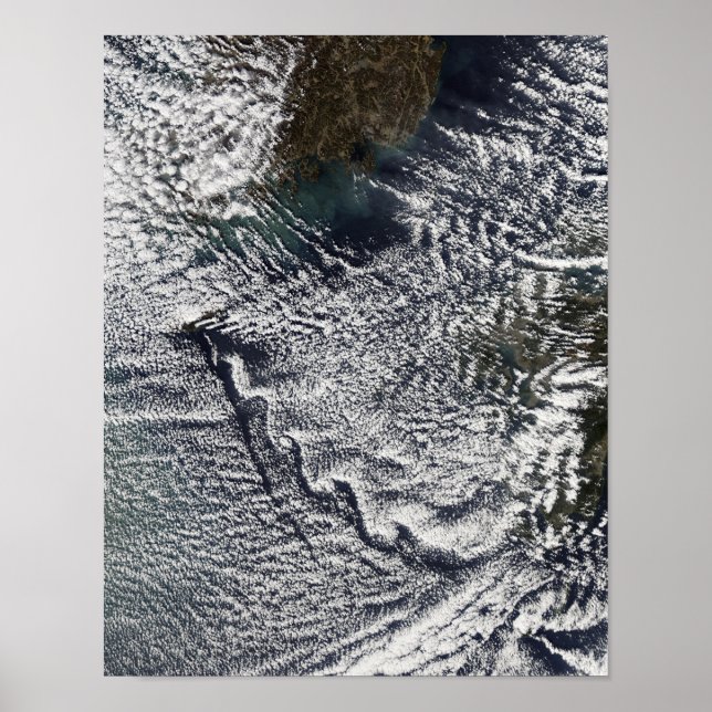 Poster Vortices nuageuses de Cheju Do, Corée du Sud 2 (Devant)