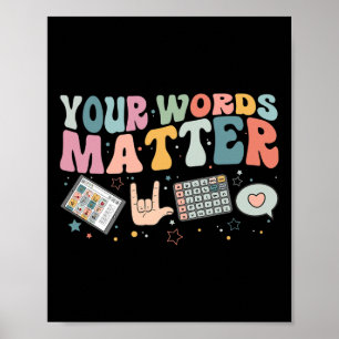 Poster Vos Mots Problème Thérapie vocale Langue Patholo