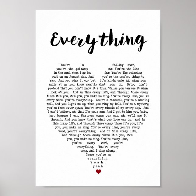 Poster Vos paroles de chanson préférées et de la musique  (Devant)