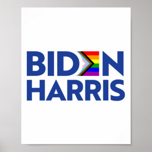 Poster Vote Biden Harris Lgbt Lgbtq Progrès Fierté Drapea