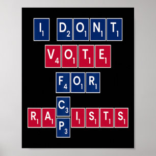 Poster Vote bleu progressif de l'égalité libérale anti-ré