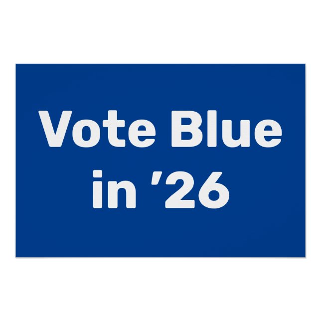 Poster Vote Blue en 2026 (Devant)