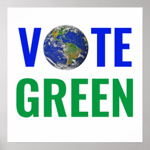 Poster Vote d'affiche GREEN Biden Président Kamala Harris