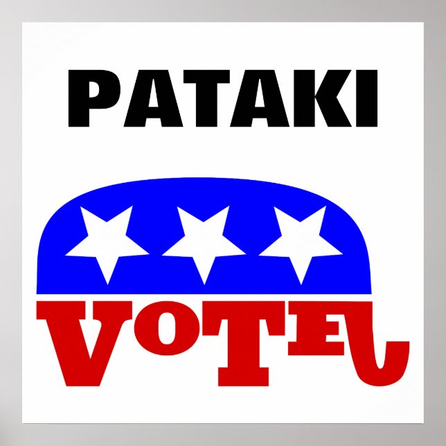 Poster Vote George Pataki Eléphant républicain (Devant)
