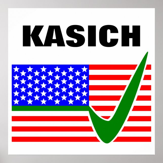 Poster Vote John Kasich pour le Président 2016 (Devant)