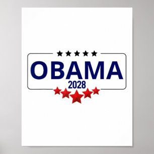 Poster Vote Obama 2028 Retro Obama Président 2028 Obama 2