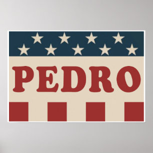 Poster Vote pour la campagne rétro Vintage Pedro Classic