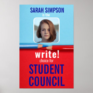 Poster Vote pour le président de classe : Élection du con
