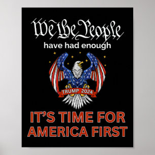 Poster Vote républicain Trump 2024 L'Amérique d'abord Nou