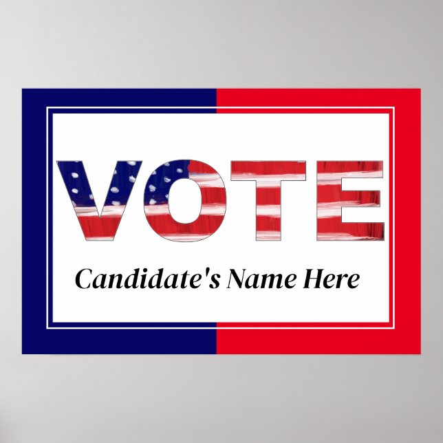 Poster Vote Rouge/Bleu (Devant)