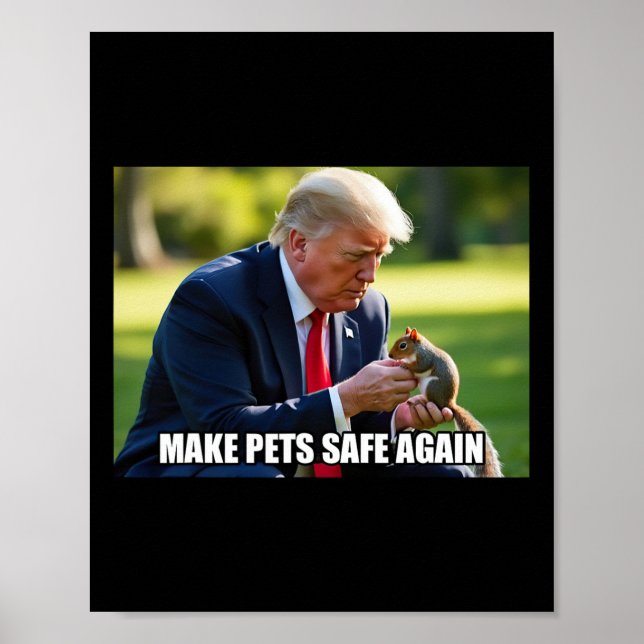 Poster Vote Trump Mega Rendre les animaux sûrs Justice Pe (Devant)