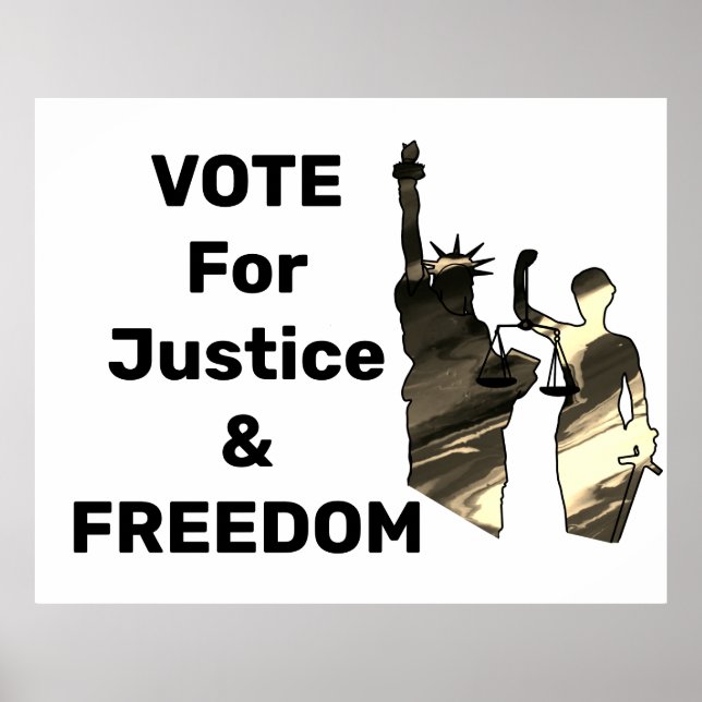 Poster VOTER Justice Liberté Droits Liberté (Devant)