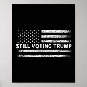 Poster Voter Trump 2024 Drapeau patriotique américain Hom