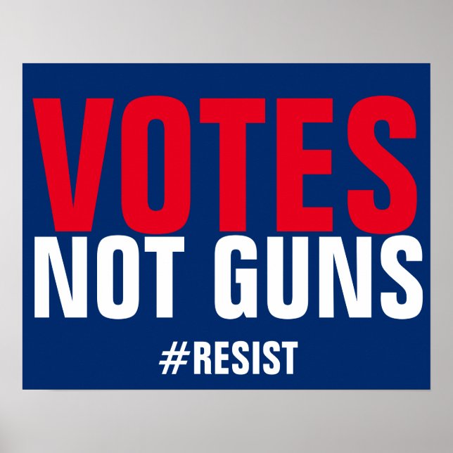Poster Votes et non armes résistent (Devant)