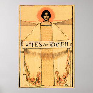 Poster VOTES POUR LES FEMMES 1913 Suffrage américain des 