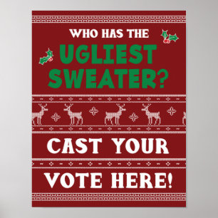 Poster Votez ici pour le Parti de Noël moche