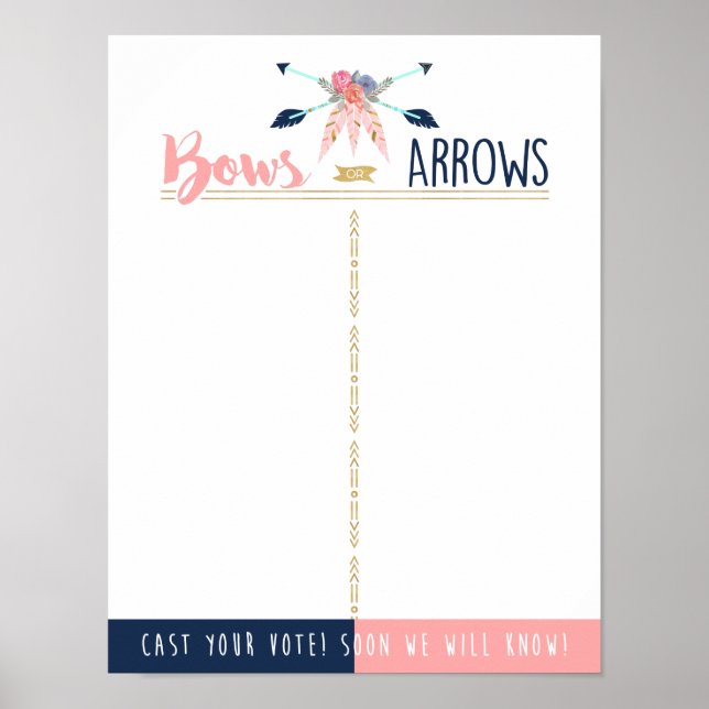 Poster Votez le Parti de la Révélation de genre - Boho (Devant)