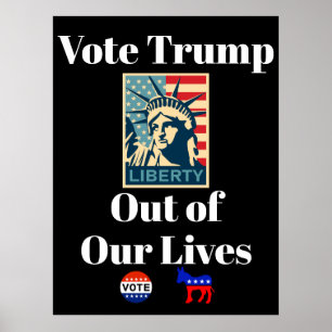 Poster Votez Trump hors de nos vies
